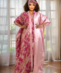 Alternative view of Floral Embroidery Maxi Dress for Women - Luxury Dashiki Gown