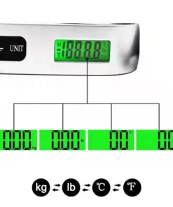 Alternative view of 50kg Portable Hanging Scale Electronic Hand Luggage Scale Digital Display Suitcase 110lb Travel Baggage Bag Weighing Tools