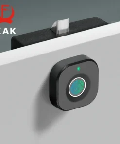 KAK Biometric Fingerprint Keyless Lock - Black Smart Drawer and Cabinet Security