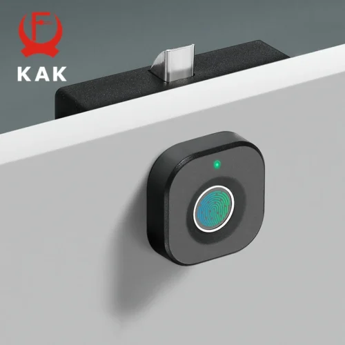 KAK Biometric Fingerprint Keyless Lock - Black Smart Drawer and Cabinet Security