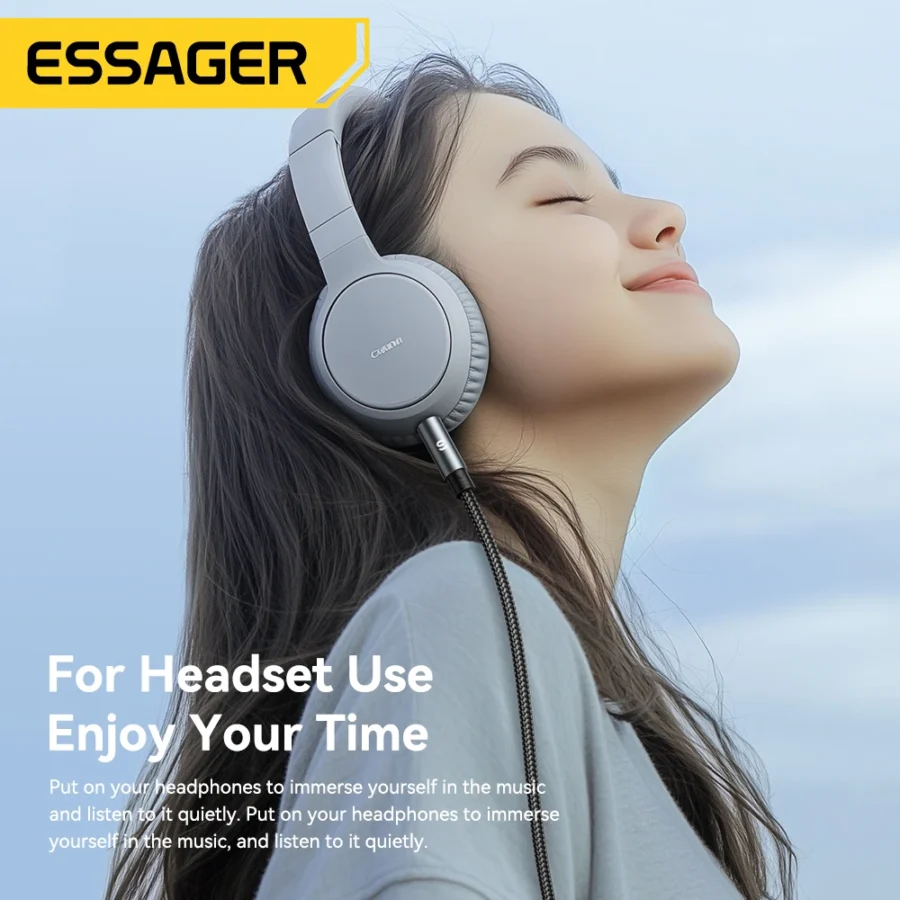 Essager USB C To 3.5mm Aux Jack Adapter Speaker and Headphone 3.5 Mm Aux Audio Splitter Jack 3 5 Cable for iphone Huawei Xiaomi - Image 5