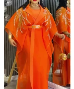 Alternative view of African Plus Size Dashiki Gown Set for Women - Evening Party Dresses