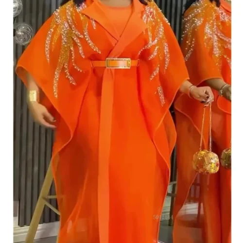 Alternative view of African Plus Size Dashiki Gown Set for Women - Evening Party Dresses