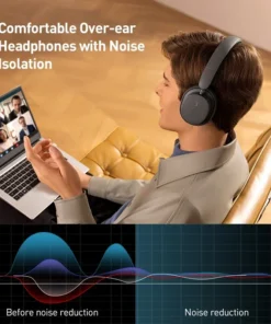 Alternative view of Baseus Bluetooth 5.3 Wireless Over-Ear Headphones with 70H Playtime and HIFI Sound Quality