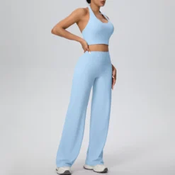Alternative view of Backless Yoga Set with Breathable Fabric - Lightweight Pants for Women