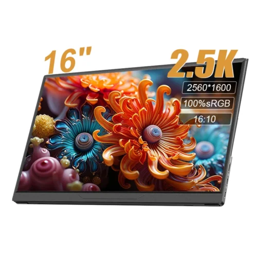 16-Inch Portable Gaming Monitor - 100% sRGB, 144Hz, Touchscreen, Type-C & Mini HDMI Inputs for PS, Steam Deck, Switch, PC, Mac