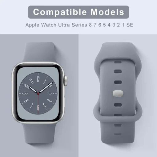 Soft Silicone Band for Apple Watch with Versatile Size Options for Various Models - Image 4