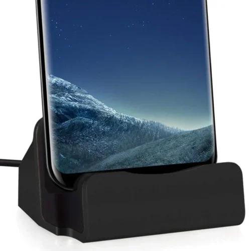 Alternative view of Type C USB Dock Charger for IPhone 15 Pro Max Samsung S24 S23 S22 S7 S6 S8 Plus Micro Cradle Dock Station Stand Charging Base