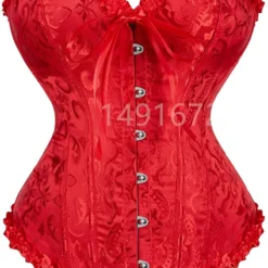 Victorian Bustier Top with Vintage Flower Design for Women in Plus Size