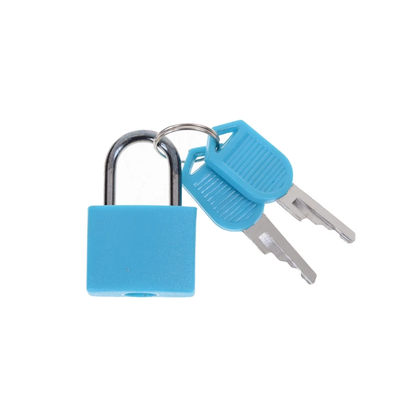 Mini Steel Padlocks - 22mm with 2 Keys in Colored Cases - Set of 5 - Image 4