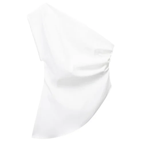 Alternative view of Asymmetric T-shirt New Women's Fashion Trend Spicy Girl Celebrity Temperament Off Shoulder Top