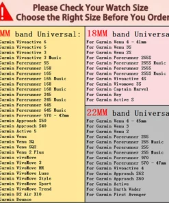 Alternative view of 18mm 20mm 22mm Silicone Strap For Garmin Vivoactive 6 5 4 4s Band Watch Venu 4 3 2 2s SQ Forerunner 970 165 Bracelet Wristband