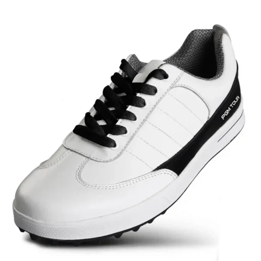 Men's Golf Shoes with Waterproof Genuine Leather and Shockproof Design, Sizes 39-46 - Image 4