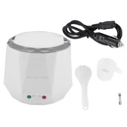 Electric Rice Cooker with 1.6L Capacity and 24V Functionality for Portable Cooking
