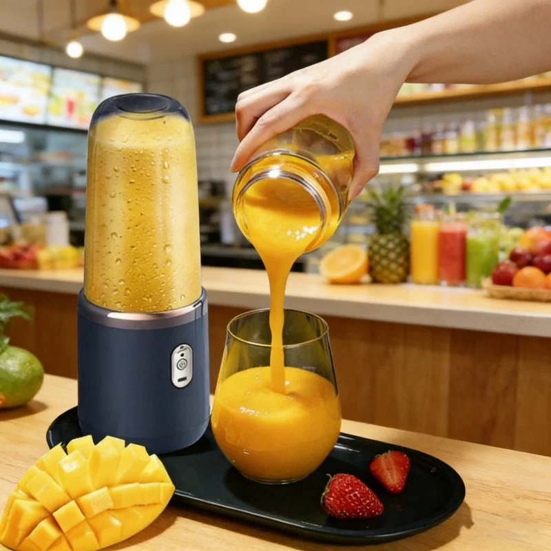 Portable 400ML Electric Juicer with 6 Blades - Multifunctional Blender and Milkshake Maker - Image 4