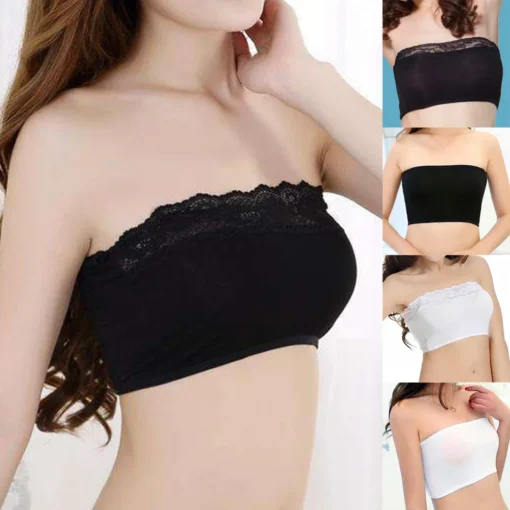 Strapless Bandeau Bra with High Stretch Comfort for Women - Image 6