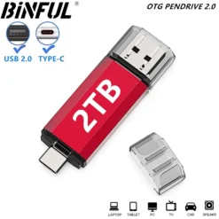 2TB Type-C USB Flash Drive with High Speed and Key Chain for Easy Portability