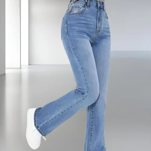 Women's High-Waisted Slimming Denim Jeans - Casual Versatile Style