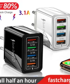 iPhone 14 USB Charger Adapter - Quick Charge 3.0, Fast Charging for Mobile Phones and Tablets, EU/US Plug