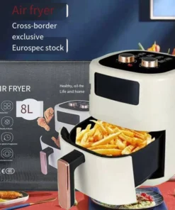 European Standard 8L Air Fryer - Large Capacity Smokeless Multifunctional Electric Fryer