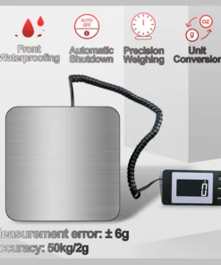 High-precision Digital Scale 50kg/2g Electronic Platform Scale Wired/Wireless Parcel Pet Express Weighing Scale with Backlight