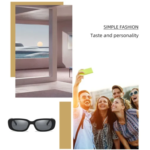 Retro Small Frames Sunglasses with UV400 Protection for Unisex Street Fashion - Image 4