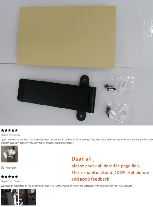 Adjustable Monitor Stand with VESA 75*75mm Mount for Portable Monitors 7 - 17.3 Inch - Image 2