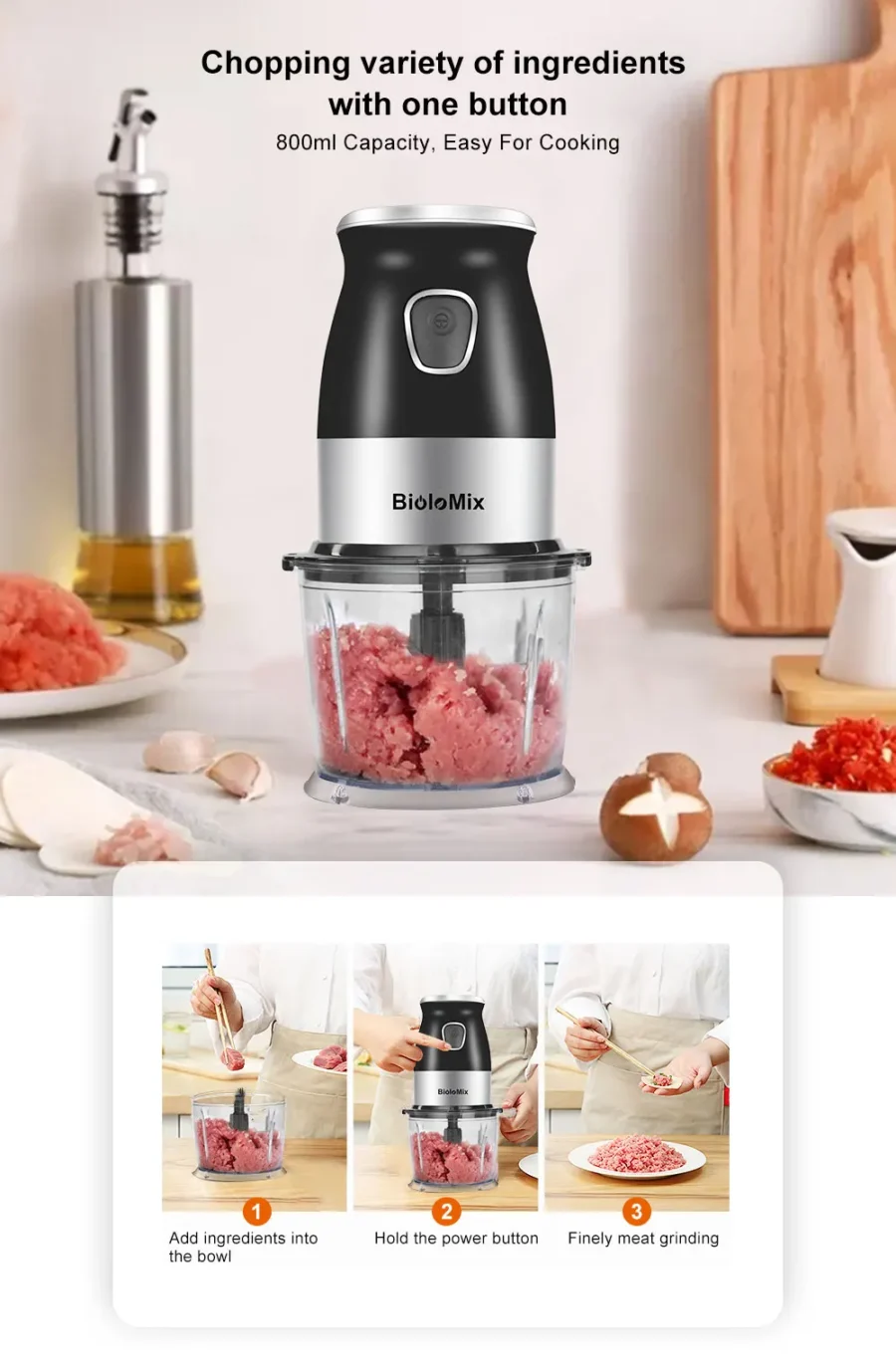 Braun 500W Multi-Function Food Processor with 800ml Chopper, Juicer, and Grinder - Image 4