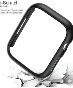 Alternative view of Cover for Apple Watch Case 45mm 41mm 44mm 40mm 42mm 38mm 46 49 mm Accessories PC Protector bumper iWatch Series 8 7 SE 6 5 4 3 9