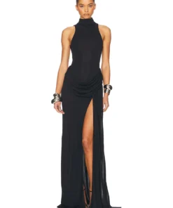 Blifanbo Women's Off-Shoulder Thigh Split Maxi Dress