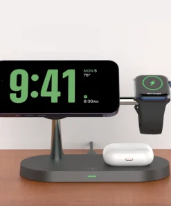3-in-1 Wireless Charger Stand for iPhone, Apple Watch, and AirPods - Fast Charging Station