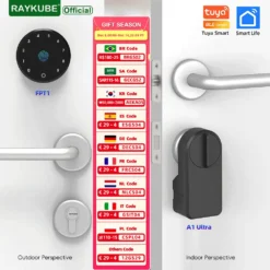 Bluetooth Electronic Door Lock with Fingerprint Keypad - Easy Installation for Home Use
