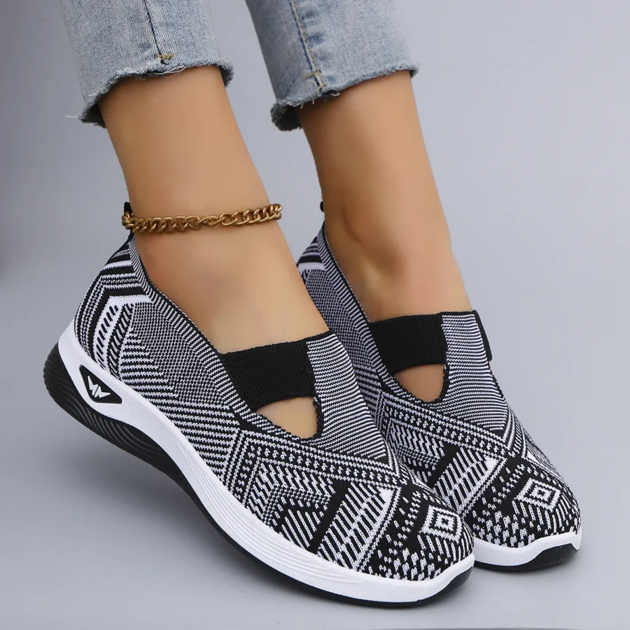 Women's Breathable Mesh Flat Sneakers - Casual Summer Shoes with Free Shipping - Image 2