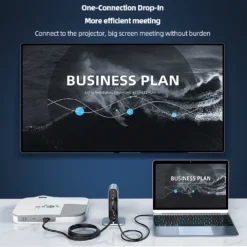 Alternative view of USB C Docking Station with 100W Power Delivery and HDMI Output for MacBook and USB C Devices