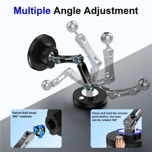 Magnetic Wireless Car Charger Stand for iPhone 15/14/13/12 - Fast Charging Holder - Image 3