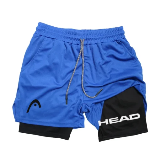 2 in 1 Sports Running Shorts with Quick Dry Feature for Men Fitness Gym Training - Image 4