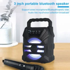 Alternative view of Bluetooth Speaker with High Power Sound and Karaoke Function for Music Lovers