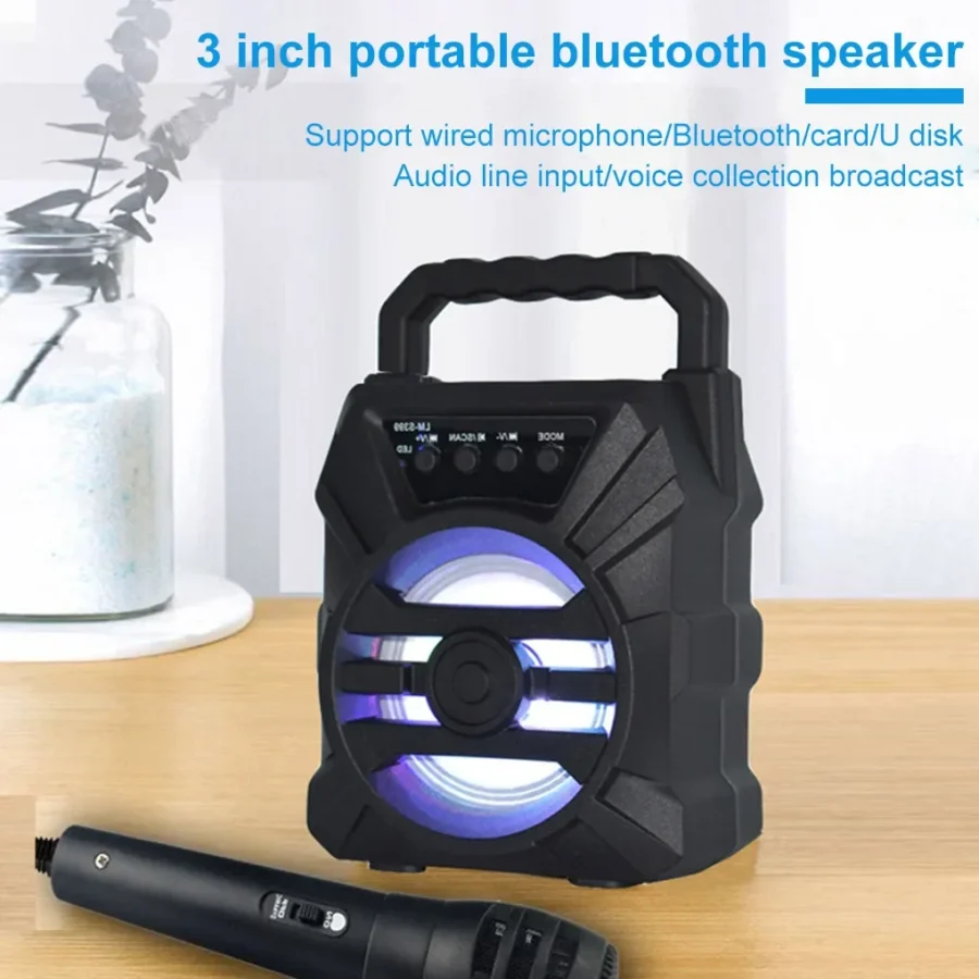 500mAh Bluetooth Speaker - High Power Portable Sound Box with Karaoke Function - Image 2