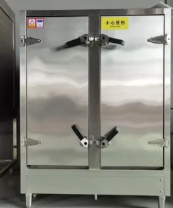 Stainless Steel Double Door Rice Steamer Cabinet - Industrial Food Preparation Machine, CE Certified