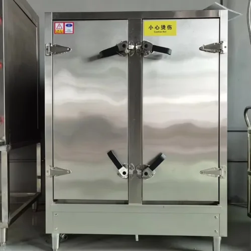 Stainless Steel Double Door Rice Steamer Cabinet - Industrial Food Preparation Machine, CE Certified