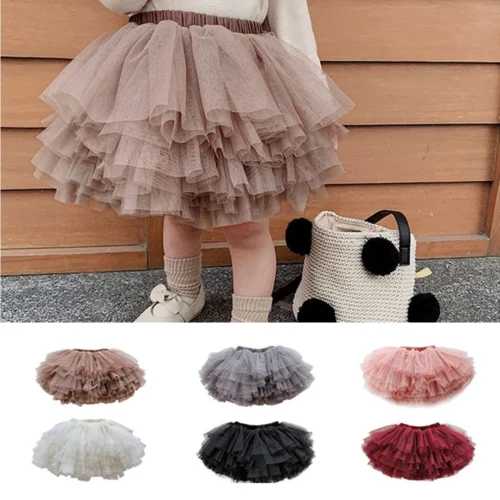 Little Girls' Black Tulle Tutu Skirt for Parties and Ballet, Sizes 1-7T