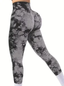 High Waist Yoga Leggings with Push Up Feature for Women Fitness - Gray, S