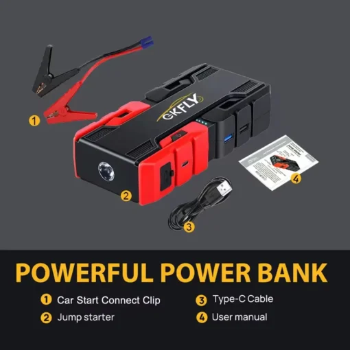 Car Jump Starter with 44.4Wh Power Bank for Diesel and Petrol Vehicles - Image 6