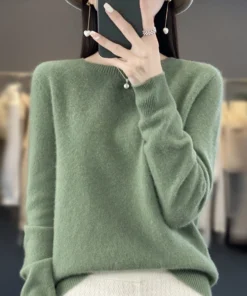 New cashmere sweater women's sweater in autumn and winter 100% merino wool fashion O-neck autumn warm pullover top