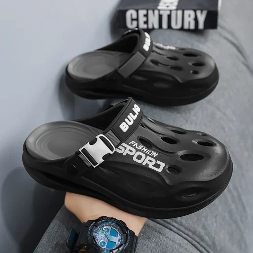 Men's Non-Slip Clogs with Comfortable Design for Summer Beach Wear - Image 4