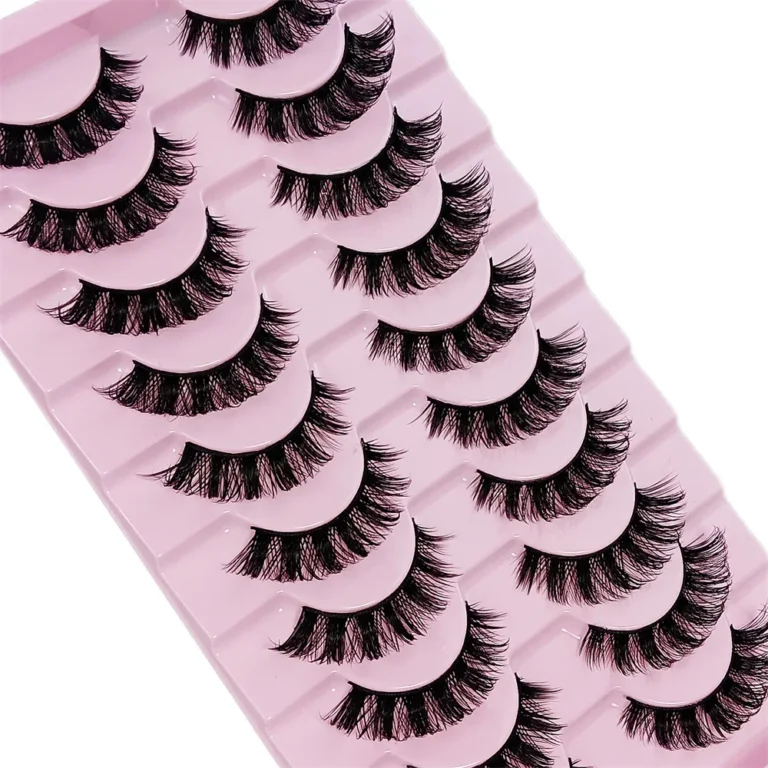10 Pairs DD Curl Russian Strip Lashes Fluffy Volume False Eyelashes DD Curl Dramatic Messy Faux Mink Fake Lashes Make Up - Image 2
