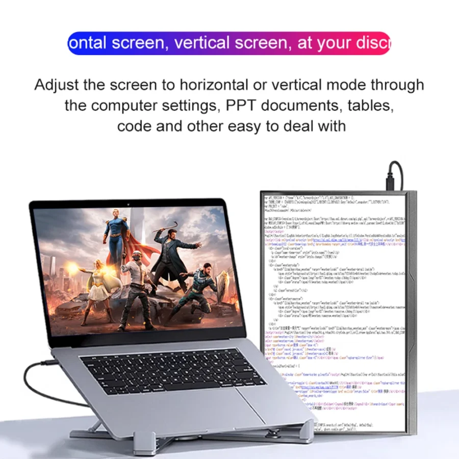 LANLIPU 15.6-Inch Portable Monitor - 1920x1200 Display with Type-C and Mini HDMI for Gaming and PC Use - Image 5