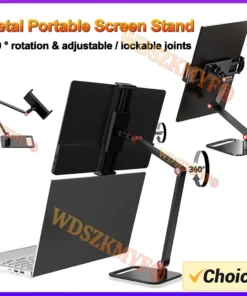 Portable Monitor Stand for 12”- 17.3" 360° Adjustable Swivel Bracket Tablet Holder Compatible with Tablet Desktop Clamp Stand