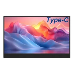 Portable Monitor with 1920x1200 Display and Type-C and Mini HDMI for Gaming and PC Use