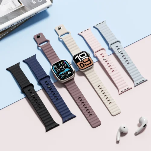 Alternative view of Sport Silicone Straps for Apple watch band 44mm 40mm 46mm 41mm 49mm 42mm 45mm correas bracelet iWatch ultra 2 series 10 9 8 7 SE